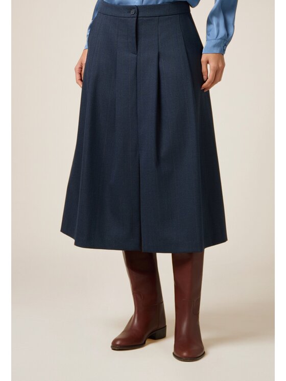 Oltre Oltre Gonna midi 1012R001568N0Z4 Blu A-Line Fit