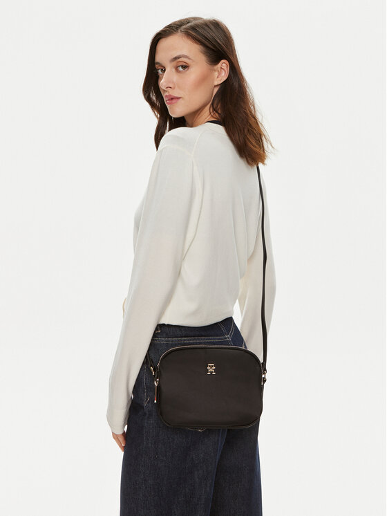 Tommy Hilfiger Tommy Hilfiger Handtasche Poppy Th Crossover AW0AW15638 Schwarz