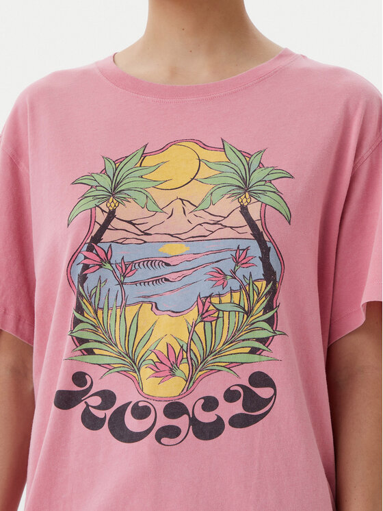 Roxy Roxy Tričko ERJZT05905 Ružová Oversize