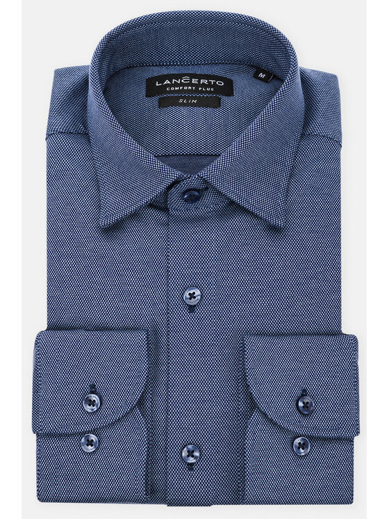 Lancerto Lancerto Koszula Ophelia KO073222000027 Granatowy Slim Fit
