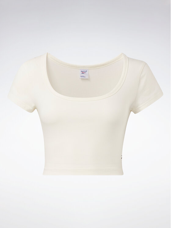 Reebok Reebok T-Shirt Reebok Classics Cropped Jersey T-Shirt HS0362 Biały