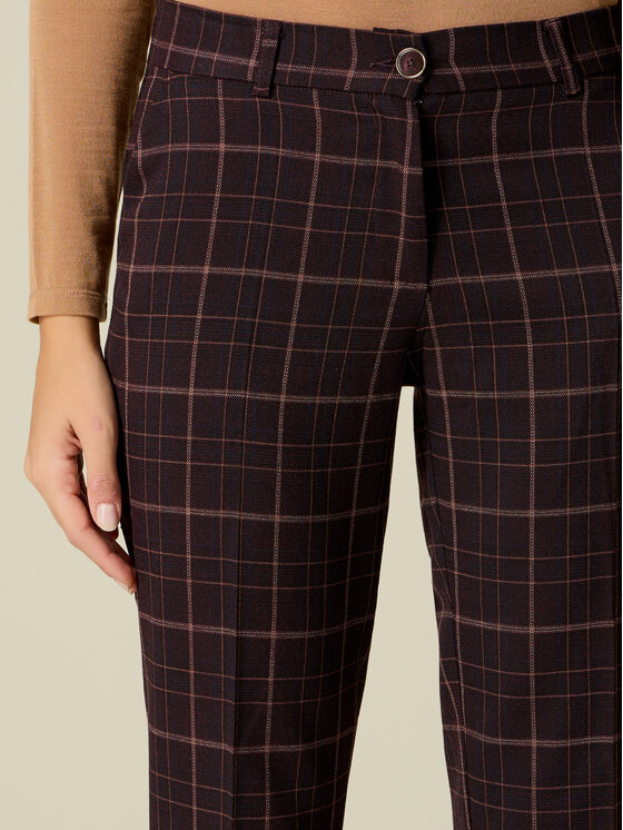 Oltre Oltre Pantaloni di tessuto P031R109557N0V2 Bordeaux Regular Fit