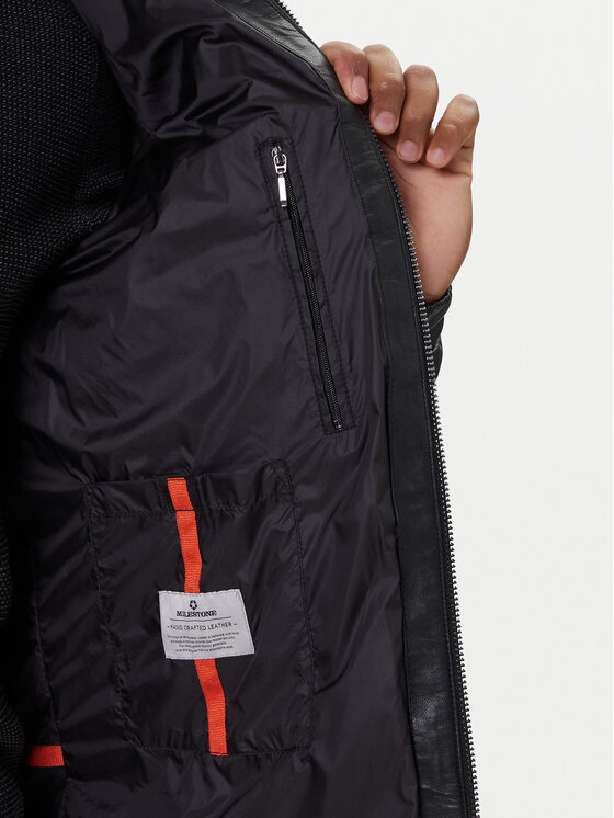 Milestone Milestone Giacca di pelle Mortimer 531040 21340 Nero Regular Fit