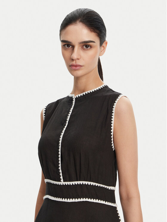ICONA ICONA Nyári ruha RP5LE007 Fekete Regular Fit