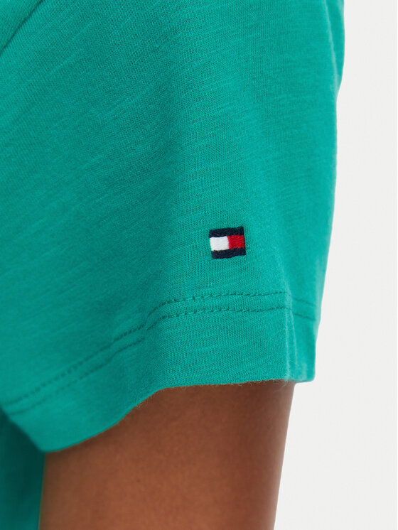 Tommy Hilfiger Tommy Hilfiger T-krekls WW0WW48702 Zaļš Slim Fit