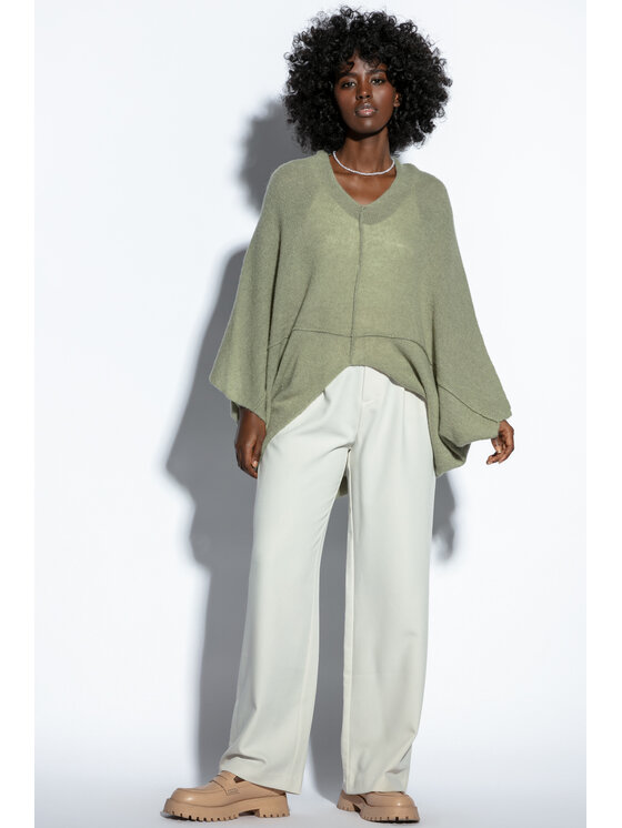 Fobya Fobya Sweter F1822 Khaki Casual Fit