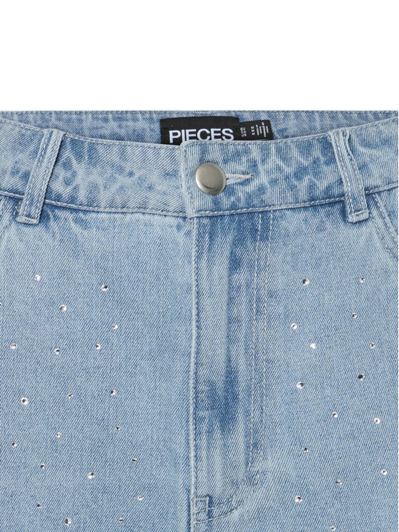 Pieces Pieces Дънкови шорти Tamra 17157412 Син Regular Fit