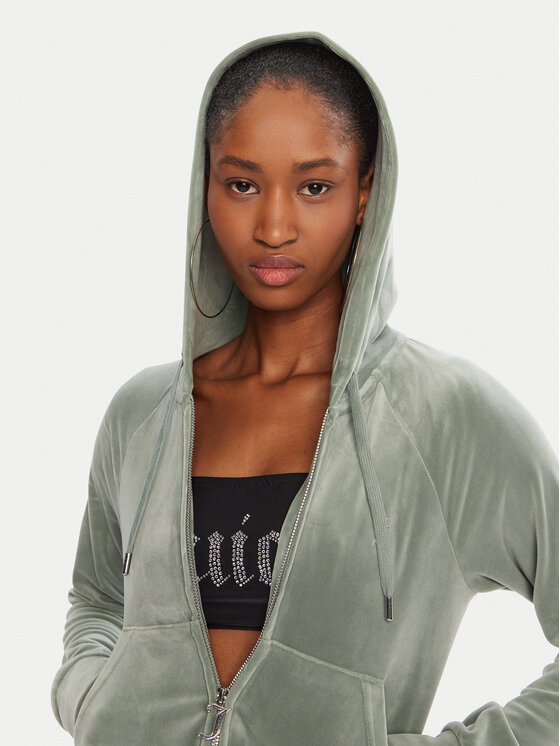 Juicy Couture Juicy Couture Majica dugih rukava Madison JCWA122001 Zelena Slim Fit