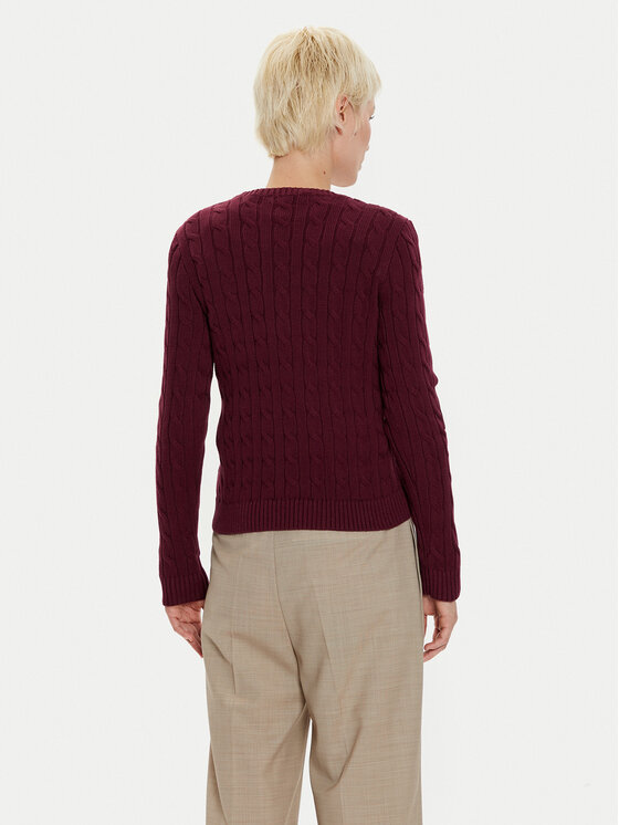 LAUREN RALPH LAUREN LAUREN RALPH LAUREN Svetr 200962263002 Bordó Slim Fit