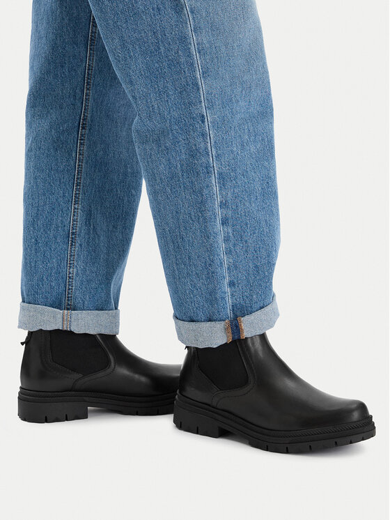Tamaris Tamaris Kotníková obuv s elastickým prvkem 1-25407-45 Černá