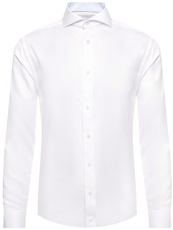 Eton Eton Košeľa 100000544 Biela Slim Fit
