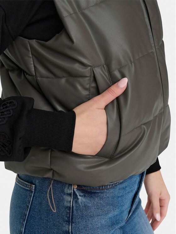 ONLY ONLY Αμάνικο Μπουφάν Anja 15316064 Γκρι Regular Fit