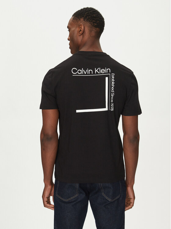 Calvin Klein Calvin Klein T-shirt Linear Box Logo K10K114152 Nero Regular Fit