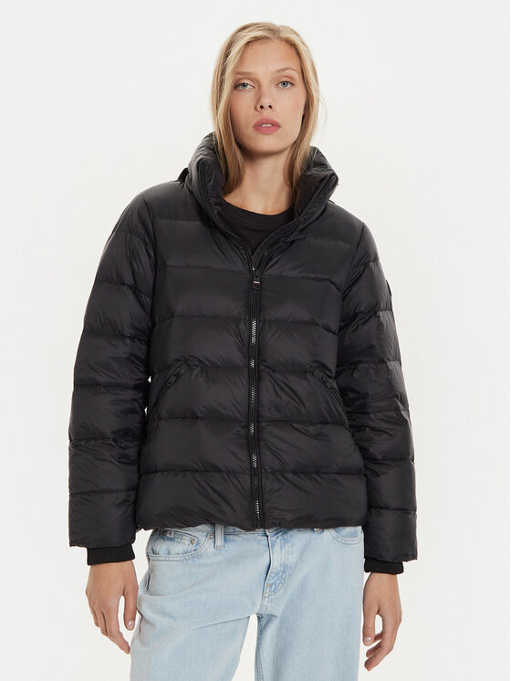 Tommy Hilfiger Tommy Hilfiger Pehelykabát WW0WW43118 Fekete Relaxed Fit