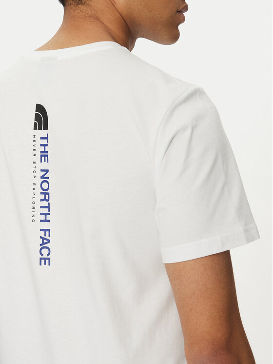 The North Face The North Face Tricou Vertical NF0A89FP Alb Regular Fit