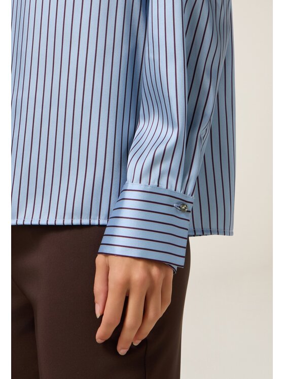 Oltre Oltre Bluzka 2070R003163N0R4 Turkusowy Regular Fit