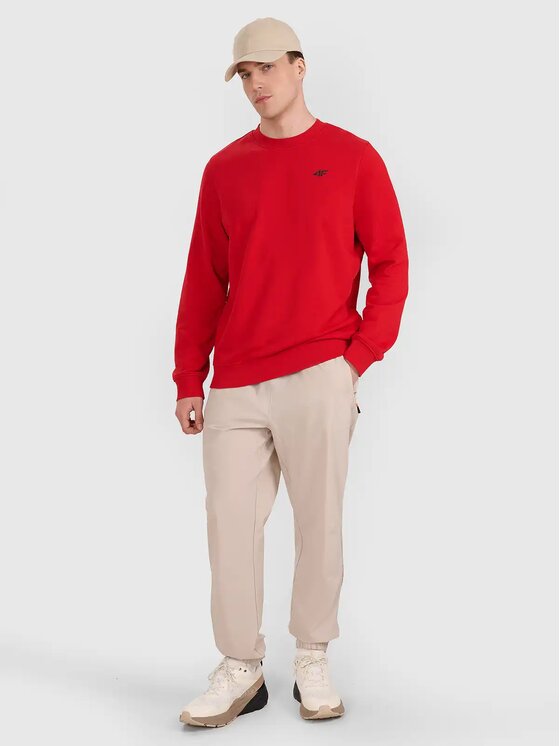 4F 4F Felpa 4FWMM00TSWSM1767-062S Rosso Regular Fit