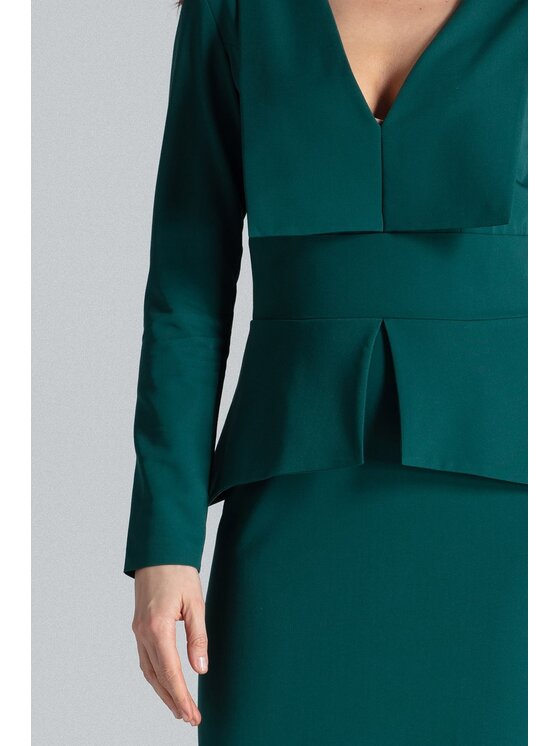 Lenitif Lenitif Vestito K491 Verde Regular Fit