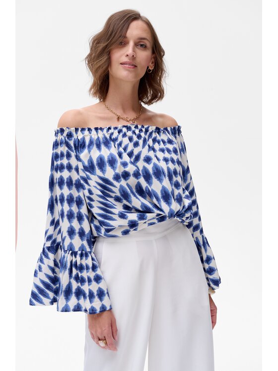 blue shadow blue shadow Bluzka Ribeira Niebieski Regular Fit