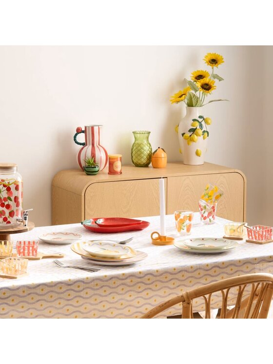 MIAhome MIAhome Komplet talerzy 6 szt. porcelanowych deserowych Cherry Biały