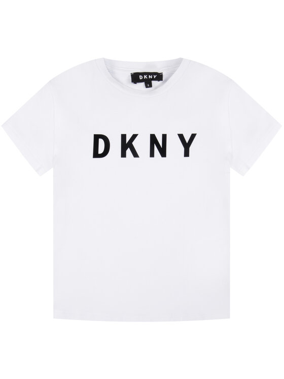 DKNY DKNY T-Shirt D35Q47 S Weiß Regular Fit