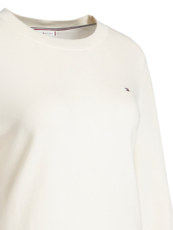 Tommy Hilfiger Tommy Hilfiger Pulover WW0WW44984 Alb Regular Fit
