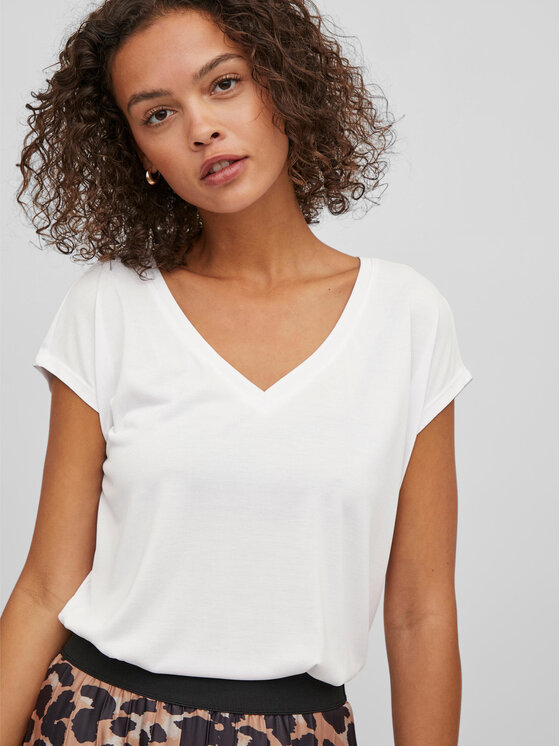 Vila Vila T-Shirt Modala 14074847 Weiß Relaxed Fit