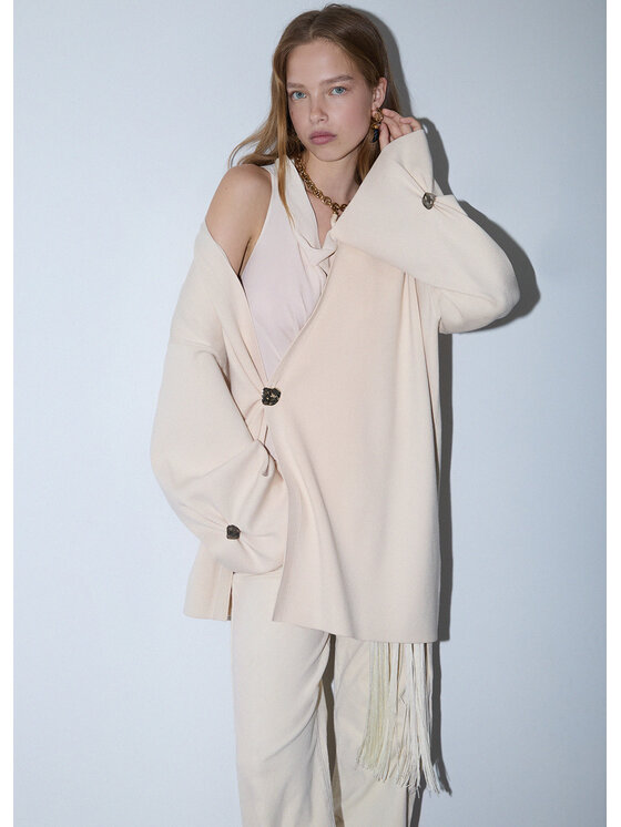 Liu Jo Liu Jo Cardigan CF6091MS99EX0793 Bianco Loose Fit