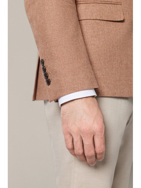Lancerto Lancerto Marynarka Sondalo MA131126000001 Brązowy Regular Fit