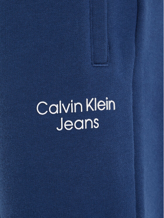 Calvin Klein Jeans Calvin Klein Jeans Spodnie dresowe Stack Logo IB0IB01282 Granatowy Regular Fit