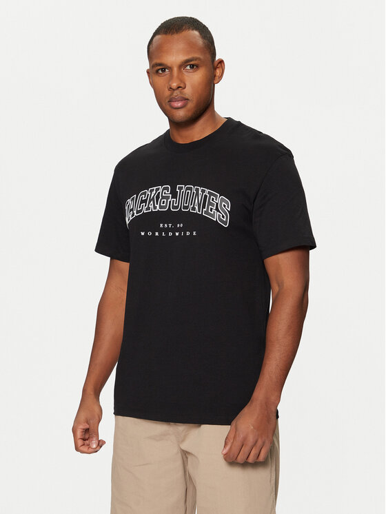 Jack&Jones T-krekls 12257579 Melns Relaxed Fit