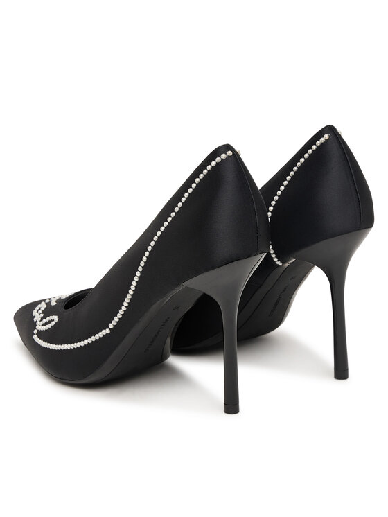 KARL LAGERFELD KARL LAGERFELD Pantofi cu toc subțire Sarabande KL30906P Negru