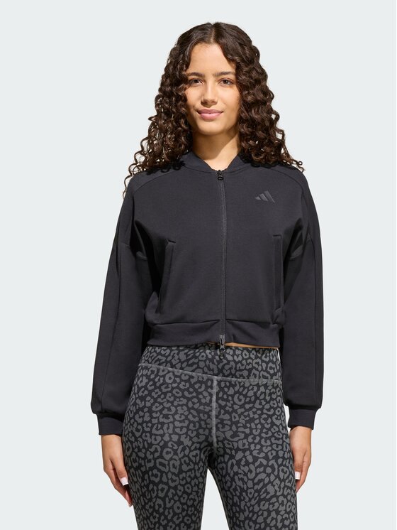 adidas adidas Bluza FUTURE ICONS 3 STRIPES FULL ZIP Czarny Loose Fit