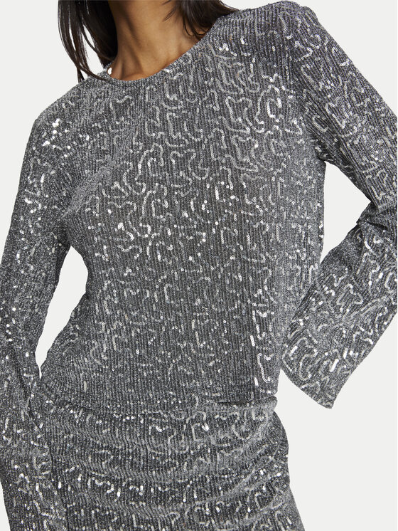 Vila Vila Blusa Sanadu 14101727 Argento Regular Fit