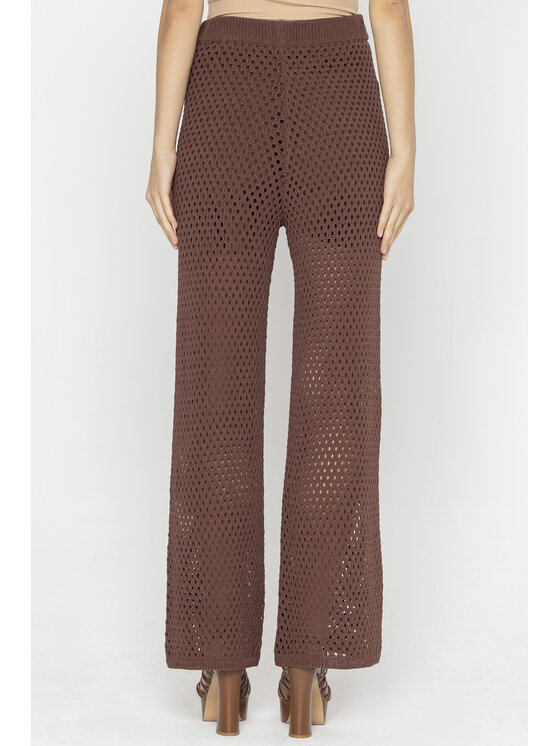 Deni Cler Milano Deni Cler Milano Spodnie dzianinowe T-DC-5237-E2-10-78-1 Brązowy Loose Leg