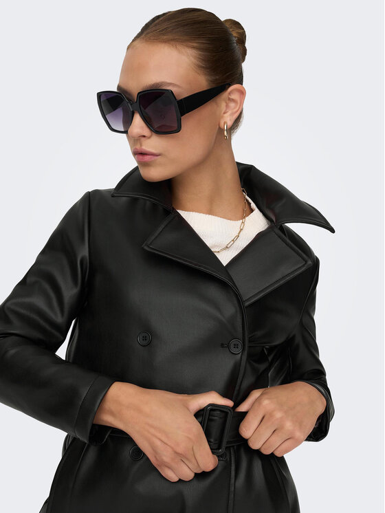 JDY JDY Tenchcoat 15302152 Schwarz Regular Fit