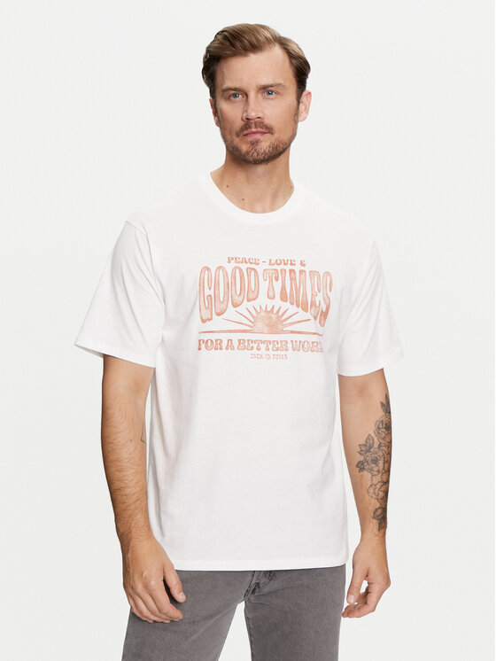 Jack&Jones Jack&Jones T-shirt Jprbluhippy 12255860 Bijela Regular Fit