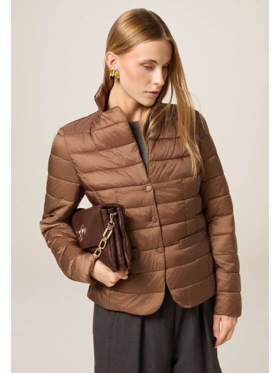 Oltre Oltre Giubbotto piumino F635R001453N002 Marrone Regular Fit