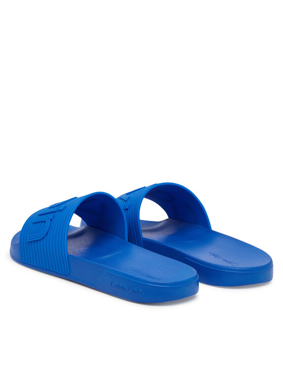 Calvin Klein Calvin Klein Papucs Nemo - Contoured Emblem Logo Sliders HM0HM02113 Kék