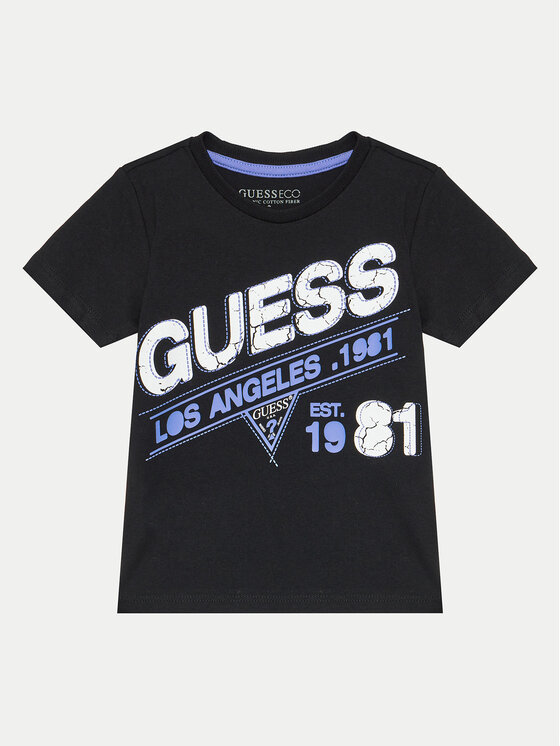 Guess T-krekls N4BI10 I3Z14 Melns Regular Fit