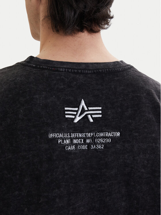 Alpha Industries Alpha Industries T-Shirt Acid Logo 258519 Černá Regular Fit