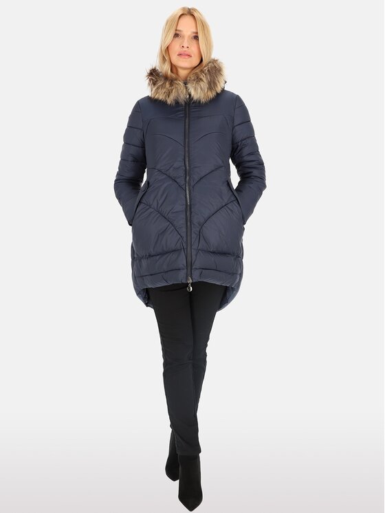 Perso Perso Kurtka damska BLHMK8504FR Granatowy Regular Fit