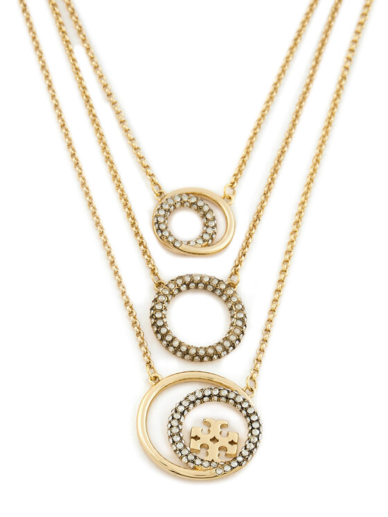 Tory Burch Tory Burch Ogrlica Miller Pave Layered 163733 Zlatna
