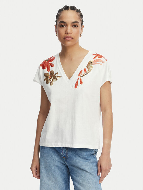 LOLA CASADEMUNT LOLA CASADEMUNT T-Shirt MS2615002 Weiß Regular Fit