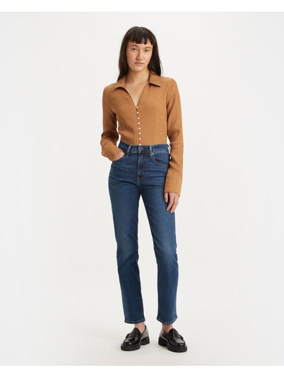 Levi's® Levi's® Jeansy 724 High Rise Straight Blue Wave Dark Niebieski Straight Leg