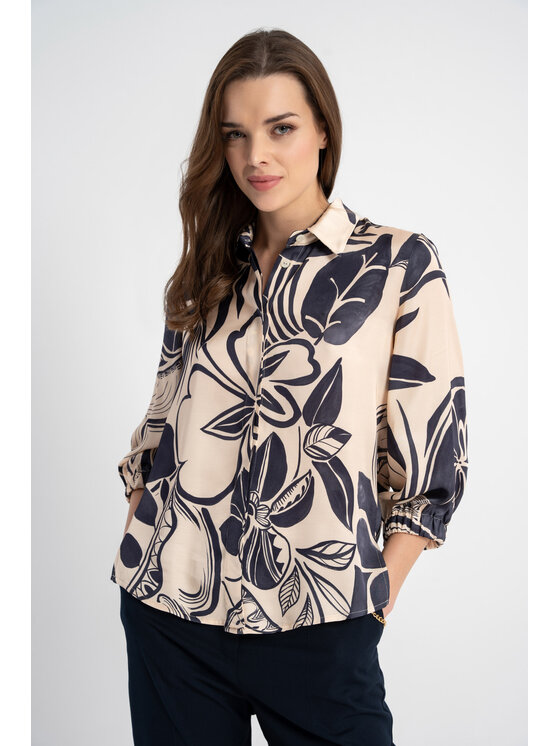 CLICK CLICK Πουκάμισο 10-6861 Μπεζ Regular Fit