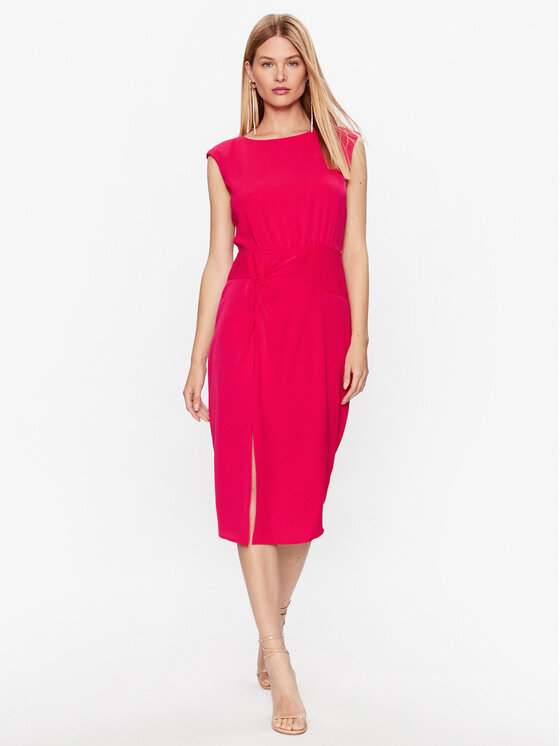 DKNY DKNY Koktel haljina DD3E2011 Ružičasta Regular Fit