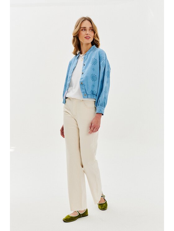 NAOKO NAOKO Prechodná bunda Dreamy Denim Modrá Regular Fit