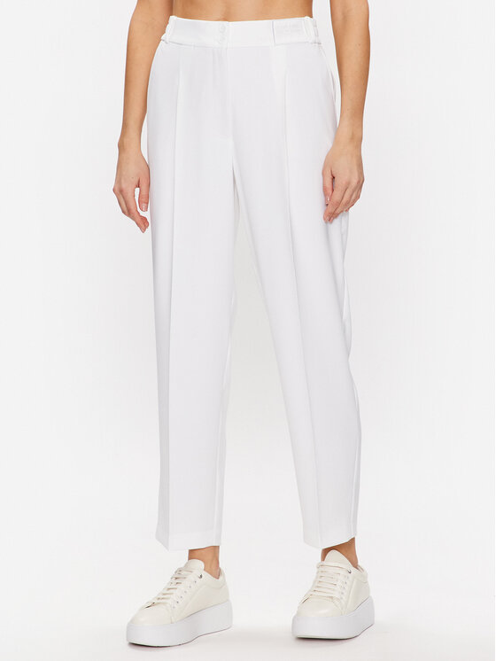 Marc Aurel Marc Aurel Штани з тканини 1692 2000 93181 Білий Relaxed Fit