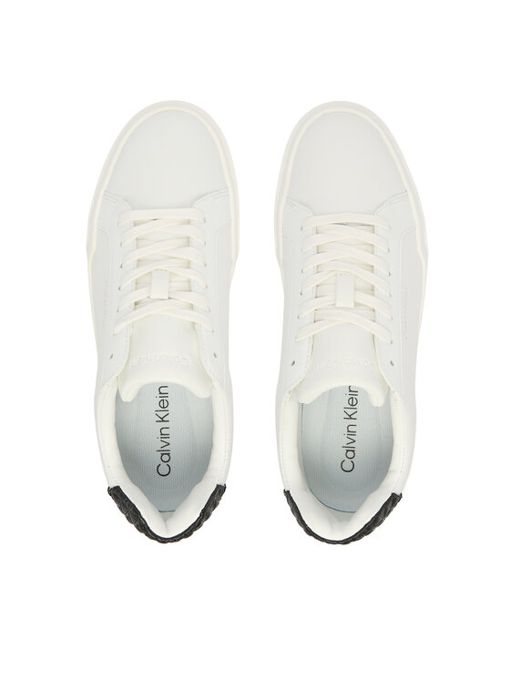 Calvin Klein Calvin Klein Sneakersy Chunky Cupsole Laceup Lth Bt Aop YW0YW02036 Biały